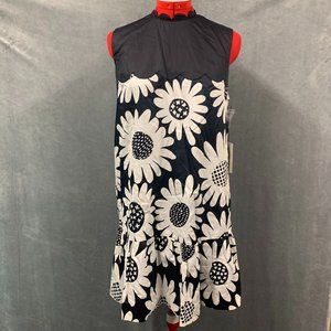 Victoria Beckham for Target Floral Dress Black and White Size Medium